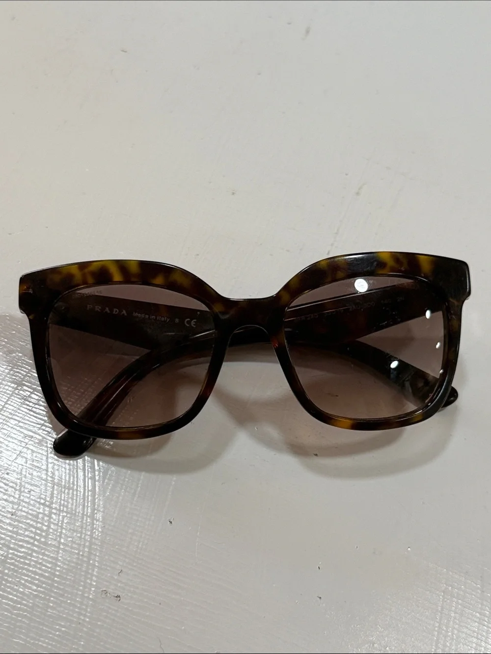 Prada Tortoiseshell Sunglasses with Brown Gradient Lenses